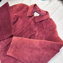 Cherokee  Women’s 22W Plus Size Red Suede Leather Jacket Coat Zip Front ^ EUC Photo 6
