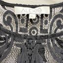 Alexis  Lace Mini Dress Long Sleeves Black Size L Photo 7