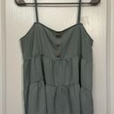 Paper Crane Women's  Dainty Sage Ruffle Tiered Buttoned Tank Top Blouse Size Med Photo 1