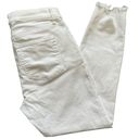 Loft Skinny Crop Jeans Chewed Hem White 29/8 Photo 5