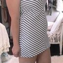 Tiana B . Size 6 blue & white sleeveless striped shift dress Photo 0