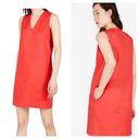 Everlane  Clean Cotton V-Neck Sheath Sleeveless Dress in Poppy Red sz 2 Photo 1