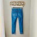 Free People  Great Heights Frayed Skinny Denim Jeans Blue Sz 26 Photo 8