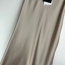 ZARA NWT  Satin Midi Skirt Sz XS Champagne Ruched Pleated High Rise Waist Photo 12