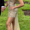 Gold Sequins Prom Dress Size 2 Photo 1