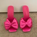 SheIn Pink Satin Bow Heels Size 6.5 Photo 3