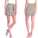 Abound 3/20 NWOT  high waist poly belted shorts army green size small Photo 1