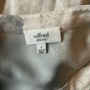 Wilfred Aritzia  Gray Beige Silk Bossut Long Sleeve Button Down Mini Dress Photo 5