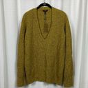 Rag and Bone  Shell Green Wool Donegal V Neck Sweater Sz.L NWT Photo 5