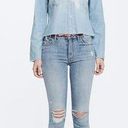 Mother The Insider Crop Step Fray in Chatterbox Distressed Blue Size 26 Photo 1