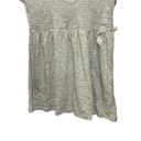 DKNY  Jeans Womens Sz XS Gray Shirt Short Sleeve Top Baby Doll V-neck Smocked NWT Photo 2