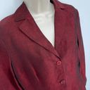 Laundry by Shelli Segal  VINTAGE Blazer Top Womens Sz 8 Sheen Red 3 Button Photo 19