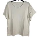 Coldwater Creek Ivy Cream Interlock Tee Women’s Size 1X Photo 0