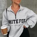 White Fox Boutique White Fox High Standard Zip Front Sweater Grey Marle Size M / L Photo 4