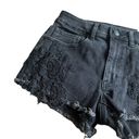 American Eagle  Hi-Rise Shorts Black Crochet Super Stretch Size 6 Women's NWT Photo 2