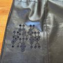 W By Worth  Black‎ Faux Leather Skirt, Sz 0 Photo 5