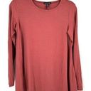 Eileen Fisher  Women's Crew Neck Long Sleeve T-Shirt Burnt Orange Size Small Photo 0