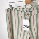 ZARA  The Beth Cotton Striped Pants Photo 3