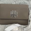 Tory Burch  Britten Chain Moose Pebbled Leather Handbag Wallet Purse Photo 1