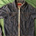 At Last Vintage  Blues Women’s Jean Jacket Worn Size M Made in the USA Photo 5