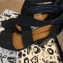 Bamboo Black Suede High Heels With Bows Size 9 Photo 1