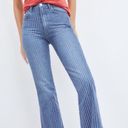 Reformation MacGraw Flare Jeans in Mesa Stripe Raw Hem Size 30 Photo 0