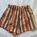 Striped Boho Beach Vacation Flowy Shorts Multi Photo 1