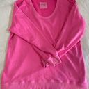 Aerie Oversized Sweatshirt Off the shoulder small Hot Pink Photo 0