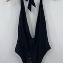 Kendall + Kylie  Swimsuit One Piece Plunge Black Sexy Beach Swim Tie NWT Medium Photo 3