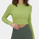 Halara NEW  Backless Twisted Cropped Casual Sports Top Opaline Green Medium Photo 2