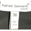 Harvé Benard Harve Benard Women's Black Long Roll-Up‎ Sleeves Button Front Blouse Size 3X Photo 2