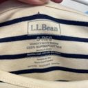 L.L.Bean Women's  Tan Navy Stripe Long Sleeve Crewneck Pullover Shirt Size Small Photo 7