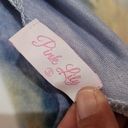 Pink Lily  Blue Pink Tie Dye Drape Neck Terrycloth Romper Size Small Photo 4