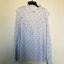 Charter Club  White & Blue Pot A Dot Blouse- Size XL Photo 4