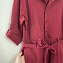 Burgundy Red Coveralls Boiler Field Suit Belted Jumpsuit Magnolia Brand Large Photo 3