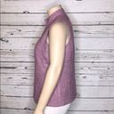 Coldwater Creek  Size 18W Purple White Herringbone Zip Up Wool Blend Vest Jacket Photo 2