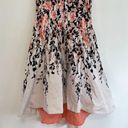 White House | Black Market  WHBM Floral Printed Hi-Lo Fit Flare Dress White Coral Photo 3