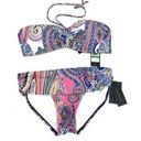 Tommy Hilfiger 2 PC Set  Bikini Bra Top & Bottom Swimsuit Blue Medium & Large NWT Photo 0