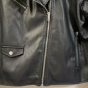 Nine West Women’s  Faux Leather Motorcycle Jacket in Black - XXL Photo 4