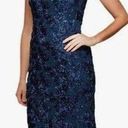 Alex Evenings  ROSETTE & SEQUIN SHEATH DRESS size 10 Photo 0