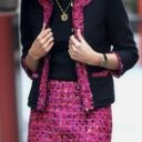 Kate Spade New York Bright Pink Tweed Pencil Skirt Photo 1