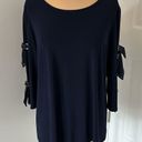 Joseph Ribkoff  220126 Navy Tie Sleeve Top Photo 3