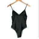 ZARA NWT  Black Satin Teddy Mesh Trim Bodysuit Sz Small Lingerie Sexy Photo 1