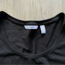 Isaac Mizrahi  Live! Black Peplum Layered Bottom Blouse Size Medium Photo 2