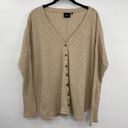 Out From Under  Urban Outfitters Top Tan Waffle Knit Button Detail Womens Small Photo 2