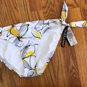 Jantzen NEW NWT  White Yellow Gray Black Floral Tie Knot Y2K Bikini BOTTOM 12 Photo 3