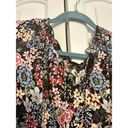 Workshop Republic Clothing  Black Colorful Floral Front Tie V-Neck Tank Top NEW 2 Photo 3