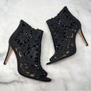 Jessica Simpson NEW  Gessina Jeweled Floral Cutout Ankle Bootie Heels Black 11 Photo 2