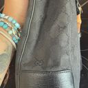 Gucci Bamboo GG Black Canvas And Leather Handbag Photo 6