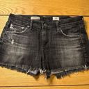 AG Adriano Goldschmied Ag the Bonnie distressed shorts black 28 Photo 1